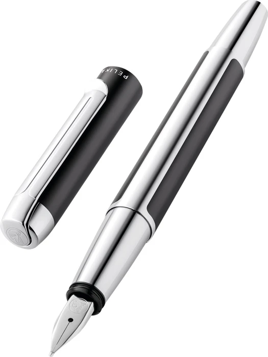 Pelikan Pura P40 dunkelgrau/silber, rechte Hand, breit