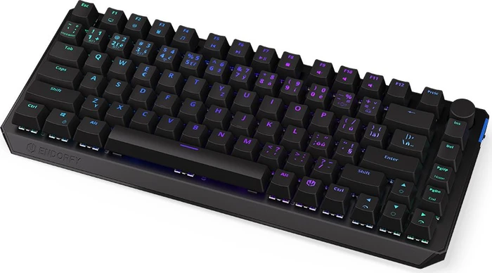 Endorfy Thock 75% Wireless, PBT, LEDs RGB, hot-swap, Black, Kailh Box BLACK, USB/Bluetooth, CZ