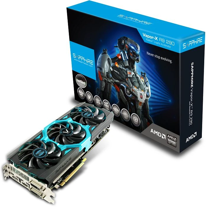 Sapphire Vapor-X Radeon R9 290 Tri-X OC, 4GB GDDR5, 2x DVI, HDMI, DP, full retail