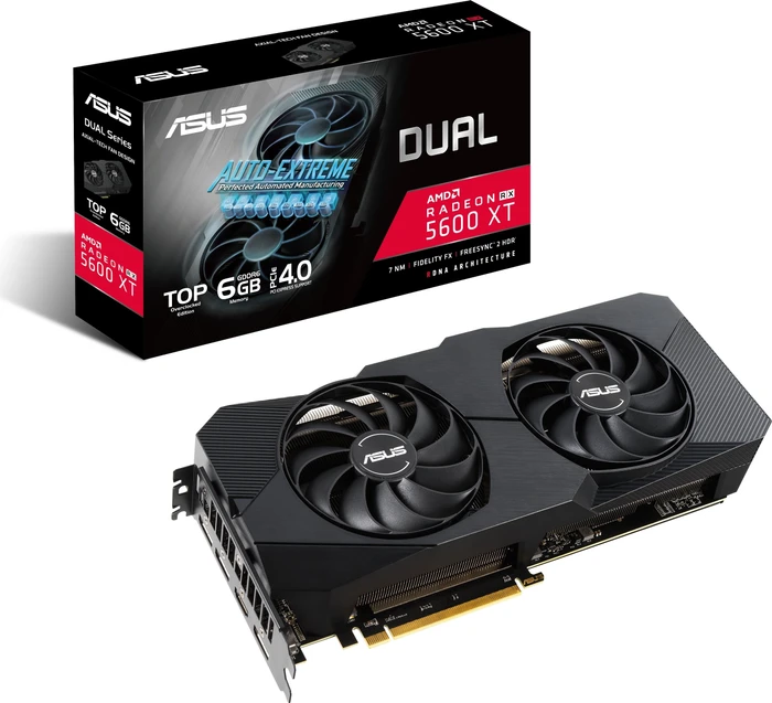 ASUS Dual Radeon RX 5600 XT Top EVO, DUAL-RX5600XT-T6G-EVO, 6GB GDDR6, HDMI, 3x DP