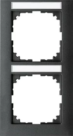 Merten System M M-Pure Rahmen 2fach senkrecht Thermoplast edelmatt, anthrazit
