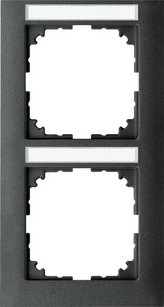 Merten System M M-Pure Rahmen 2fach senkrecht Thermoplast edelmatt, anthrazit