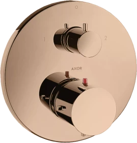 Hansgrohe Axor Starck Thermostat Unterputz mit Ab- und Umstellventil polished red gold
