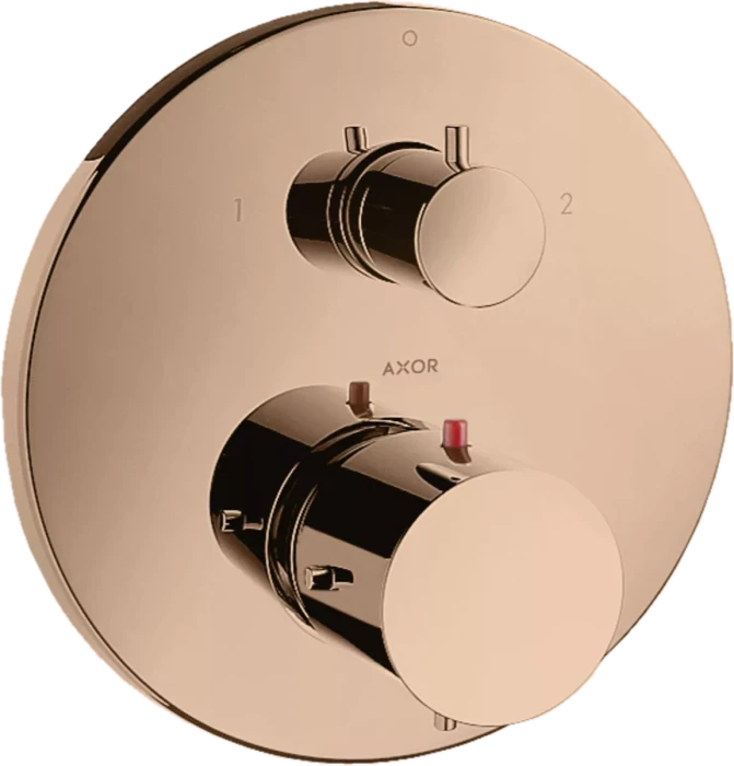 Hansgrohe Axor Starck Thermostat Unterputz mit Ab- und Umstellventil polished red gold