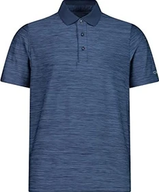 CMP Rundhals Poloshirt kurzarm schwarz/blau melange (Herren)