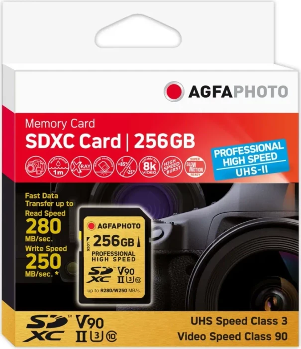 Lupus Imaging AgfaPhoto Prof. High Speed Gold R280/W250 256GB, UHS-II U3, Class 10