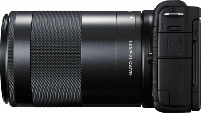 Canon EOS M200 schwarz mit Objektiv EF-M 15-45mm 3.5-6.3 IS STM und EF-M 55-200mm 4.5-6.3 IS STM