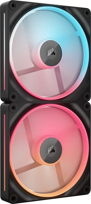 Corsair iCUE LINK LX140-R RGB Dual Pack, schwarz, LED-Steuerung, 140mm, 2er-Pack