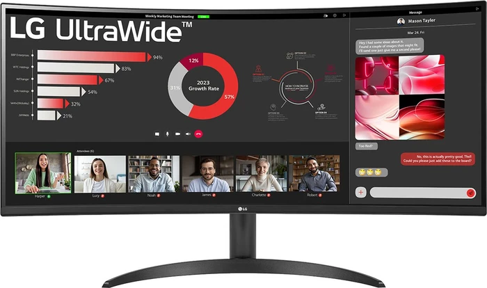 LG UltraWide 34WR50QC-B, 34"