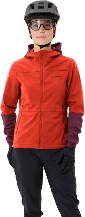 Vaude Qimsa Hooded Softshell Fahrradjacke glowing red (Damen)