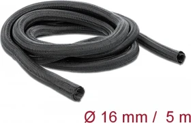 DeLOCK Geflechtschlauch selbstschließend, 16mm, 5m, schwarz