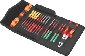 Wera Kraftform Kompakt VDE 17 extra slim 1 Tool Finder, Handwerkzeugset inkl. Tasche, 17-tlg.