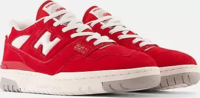 New Balance 550 team red/white/concrete (Herren)