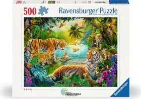 Ravensburger Puzzle Tigerfamilie in der Oase