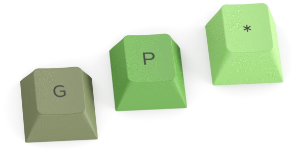 Glorious GPBT Keycaps, Kunststoff (PBT), Olive, grün, 114 Tasten (104+10), ANSI-US