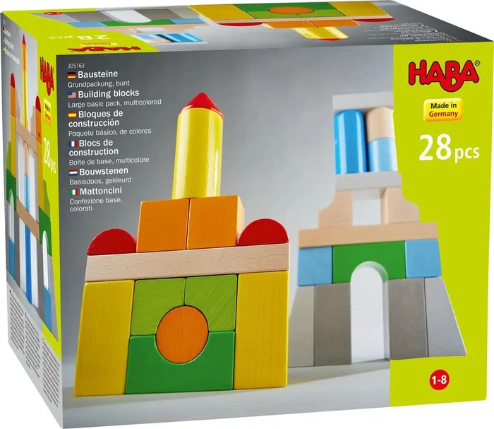 HABA Bausteine Grundpackung - Grundpackung bunt, 28-tlg.