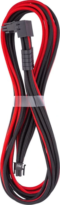 CableMod C-Series Pro ModMesh, 12V-2x6 Kabel, StealthSense, Corsair Type 5, 16-Pin PCIe Stecker auf 16-Pin PCIe 5.1 12V-2x6 Stecker, Adapterkabel, 90°, schwarz/rot, 65cm