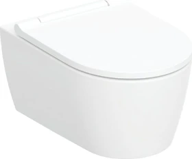 Geberit ONE Set Wand-WC Tiefspüler, geschlossene Form, TurboFlush, mit WC-Sitz, weiß/KeraTect/weiß