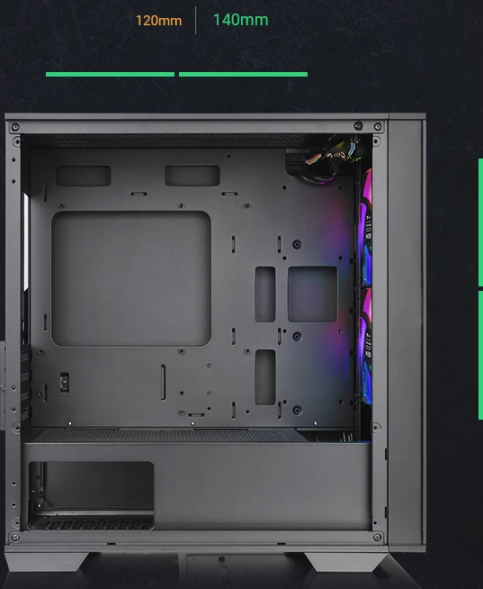 Thermaltake Divider 170 TG ARGB, schwarz, Glasfenster