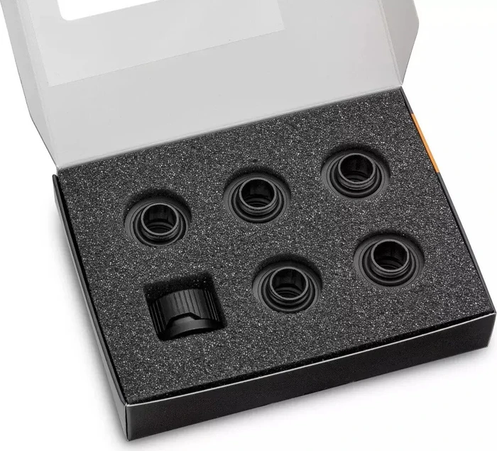 EK Water Blocks Quantum Line EK-Quantum Torque HDC 14 Fitting G1/4" auf 14mm, schwarz, 6er-Pack