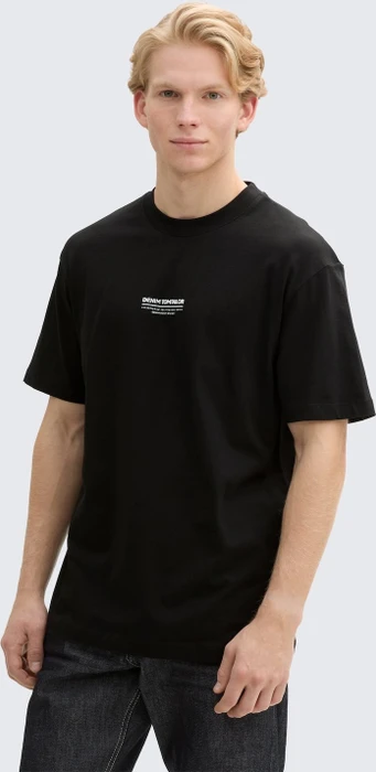 Tom Tailor Relaxed Fit aus Baumwolle T-Shirt kurzarm schwarz (Herren)