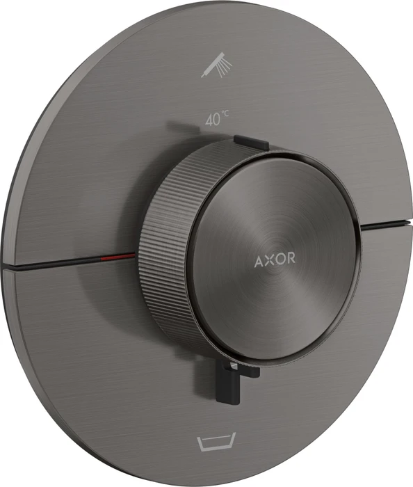 Hansgrohe Axor ShowerSelect ID rund Thermostat für 2 Verbraucher mit integrierter EN1717 Sicherungskombi brushed black chrome