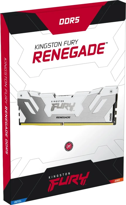 Kingston FURY Renegade weiß/silber UDIMM 32GB Kit, DDR5-6400, CL32-39-39, 1RX8