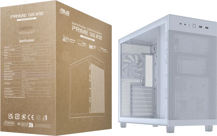 ASUS Prime AP303 TG, weiß, Glasfenster