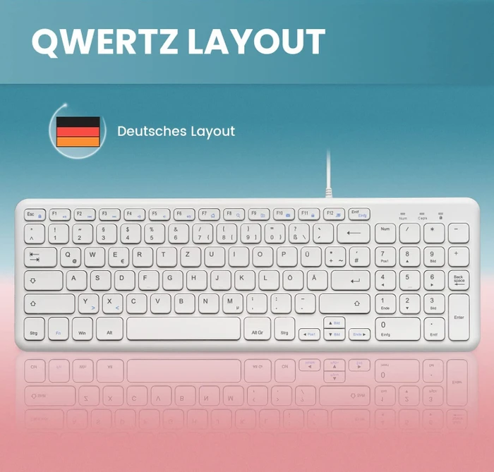 Perixx Periboard-213, weiß, USB, DE