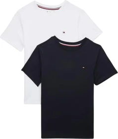 Tommy Hilfiger Signature Lounge 2er-Pack T-Shirt kurzarm navy blue/white (Junior)