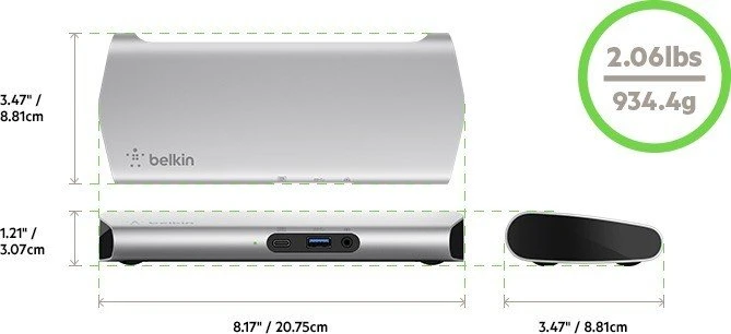 Belkin USB-C Express Dock 3.1 HD silber, USB-C 3.0