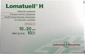 Lohmann & Rauscher Lomatuell H Salbentüll Kompressen, 10 x 20cm, 10 Stück