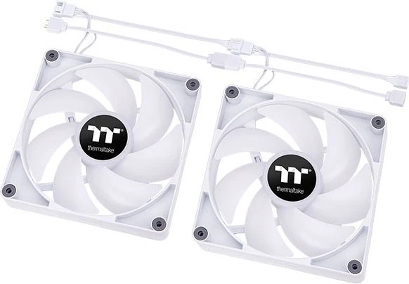 Thermaltake CT120 ARGB Sync Snow White, weiß, 120mm, 2er-Pack