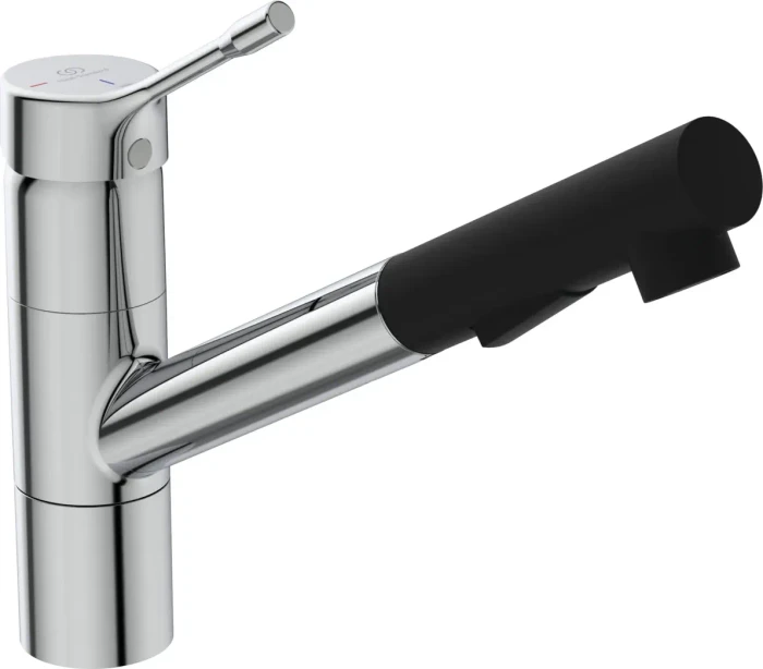 Ideal Standard Ceralook BlueStart verlängerter Sockel mit 2-Funktionsbrause chrom/schwarz