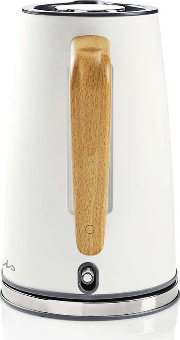 Nedis KAWK510EWT Soft-Touch Wasserkocher mit Holzgriff
