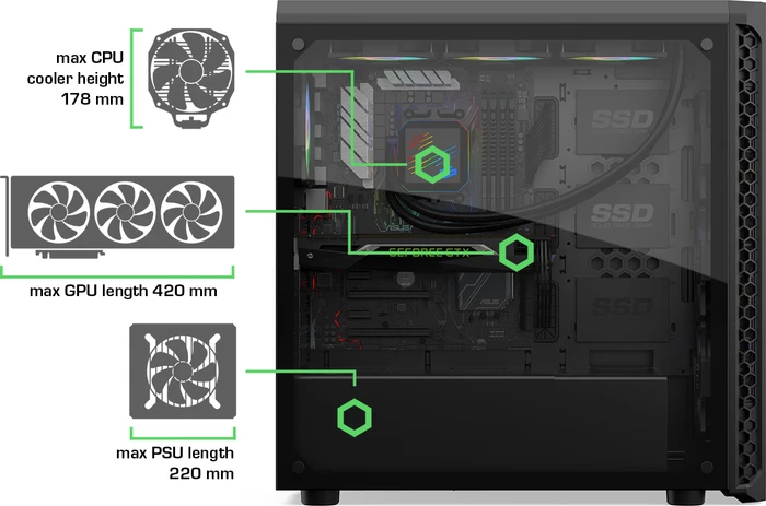 Endorfy SilentiumPC Signum SG7V Evo TG ARGB, Glasfenster