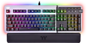 Thermaltake Argent K5 RGB Gaming Keyboard Titanium, MX RGB BLUE, USB, DE (GKB-KB5-BLSRGR-01)
