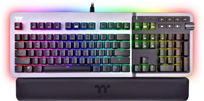 Thermaltake Argent K5 RGB Gaming Keyboard Titanium, MX SPEED RGB Silver, USB, DE