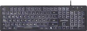 Perixx Periboard-317, schwarz, LEDs weiß, USB, ES (11458)