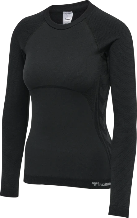 hummel CEA Seamless Tight Funktionsshirt langarm black melange (Damen)