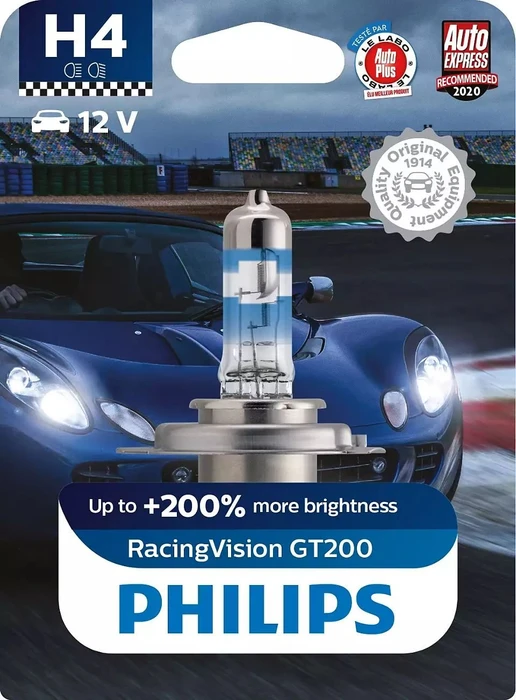 Philips RacingVision GT200 H4 60/55W, 1er-Pack