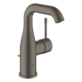 Grohe Essence Einhand-Waschbeckenarmatur 1/2" M-Size mit Ablauffernbedienung hard graphite gebürstet
