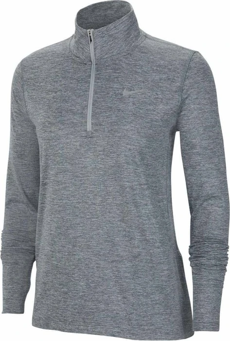 Nike NK Element 1/2 Zip Laufshirt langarm smoke grey/light smoke grey/heather (Damen)