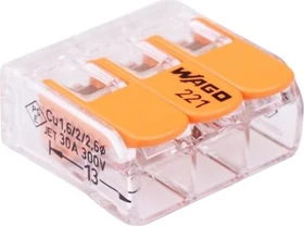 Wago COMPACT-Verbindungsklemme bis 6mm² 3-Leiter, 10 Stück
