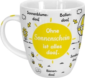 Sheepworld Kaffeebecher Ohne Sonnenschein ist alles doof 500ml