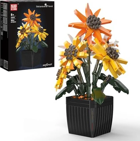 Mould King Sonnenblumen-Baukasten im Topf