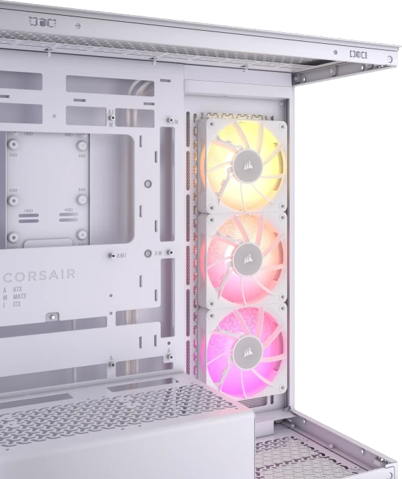 Corsair iCue 3500X RGB, weiß, Glasfenster