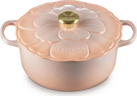 Le Creuset Signature Bräter Blume aus Gusseisen rund 26cm 5.3l peche