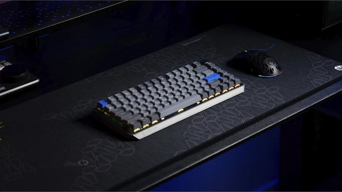 Endorfy Thock V2 75% Wireless, PBT, grau, LEDs RGB, hot-swap, Endorfy YELLOW, USB/Bluetooth, US