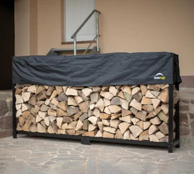 ShelterLogic Kaminholzregal inkl. Abdeckung 238x36119cm schwarz